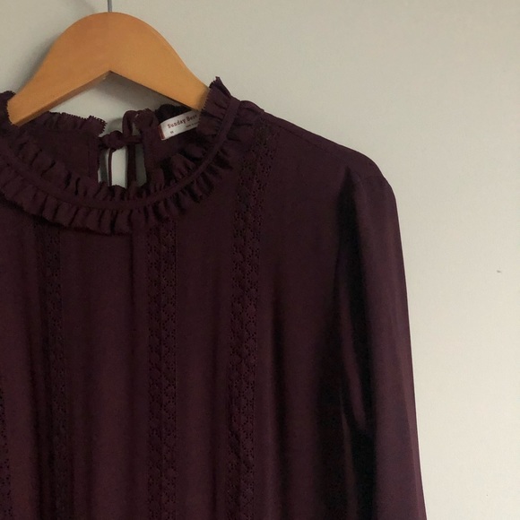 Eggplant Drop-Waist Aritzia Dress - NWT - Picture 4 of 7